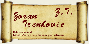 Zoran Trenković vizit kartica